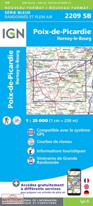 2209SB POIX-DE-PICARDIE | carte de randonnée IGN