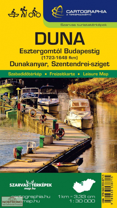 DUNA - ESZTERGOMTÓL BUDAPESTIG | Cartographia & Szarvas hiking map
