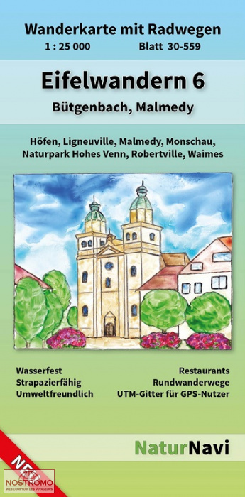 EIFELWANDERN 6 - BÜTGENBACH, MALMEDY | carte de randonnée NaturNavi