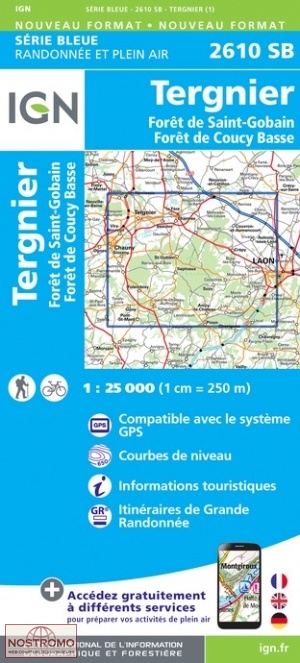 2610SB TERGNIER | carte de randonnée IGN
