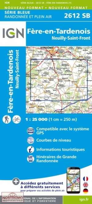 2612SB FÈRE-EN-TARDENOIS | carte de randonnée IGN