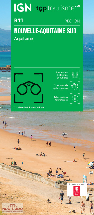 R11 NOUVELLE-AQUITAINE NORTH - BASSIN AQUITAIN | IGN road map