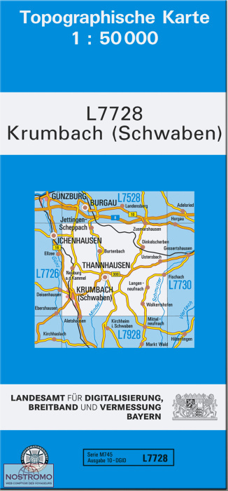 L7728 KRUMBACH (SCHWABEN) | carte topographique LDBV