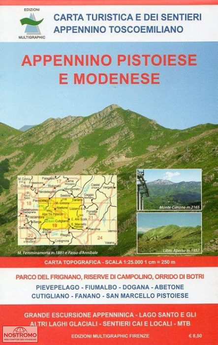 19 APPENNINO PISTOIESE E MODENESE | carte de randonnée Multigraphic