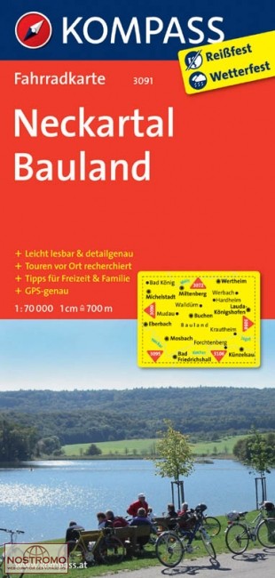 3091 NECKARTAL - BAULAND | Kompass cycling map