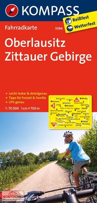 3086 OBERLAUSITZ - ZITTAUER GEBIRGE | Kompass cycling map