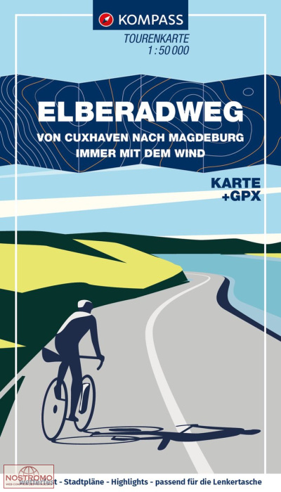 7002 ELBERADWEG | carte de cyclotourisme Kompass
