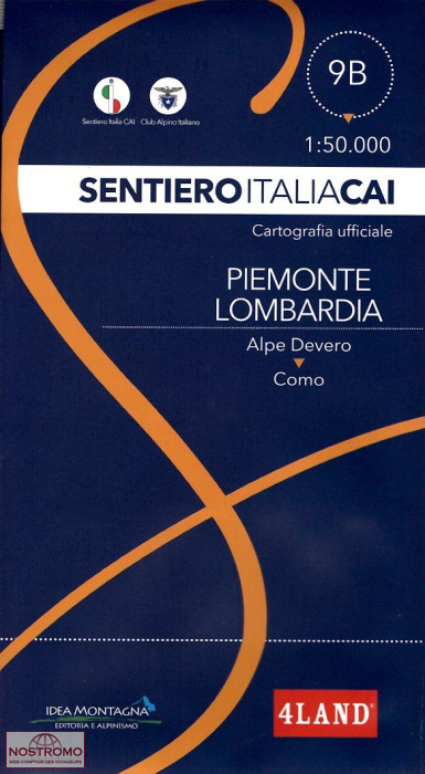 9B PIEMONTE LOMBARDIA : ALPE DEVERO - COMO | carte de randonnée 4Land