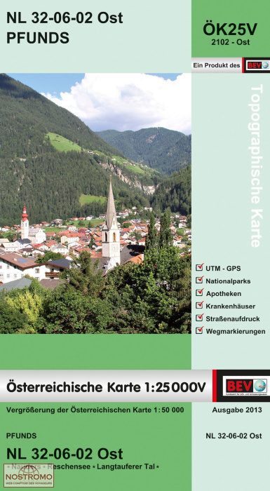 2102-OST PFUNDS | carte topographique BEV