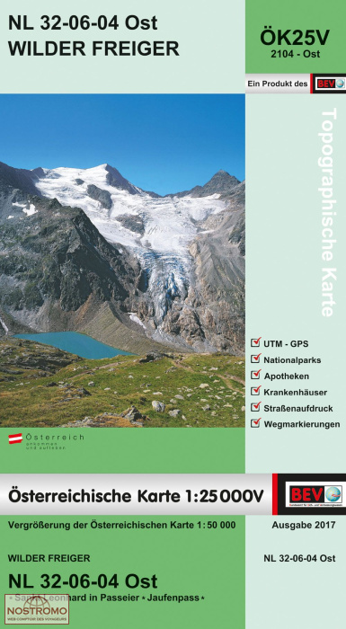 2104-OST WILDER FREIGER | carte topographique BEV