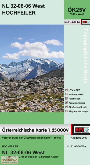 2106-WEST HOCHFEILER | carte topographique BEV