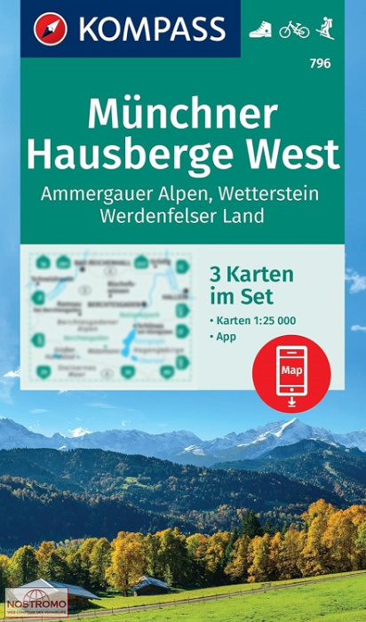 796 MÜNCHNER HAUSBERGE WEST | Kompass hiking maps