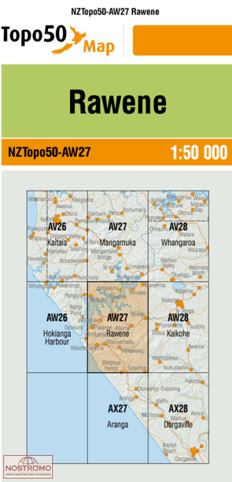 AW27 RAWENE | carte topographique LINZ