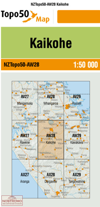 AW28 KAIKOHE | carte topographique LINZ