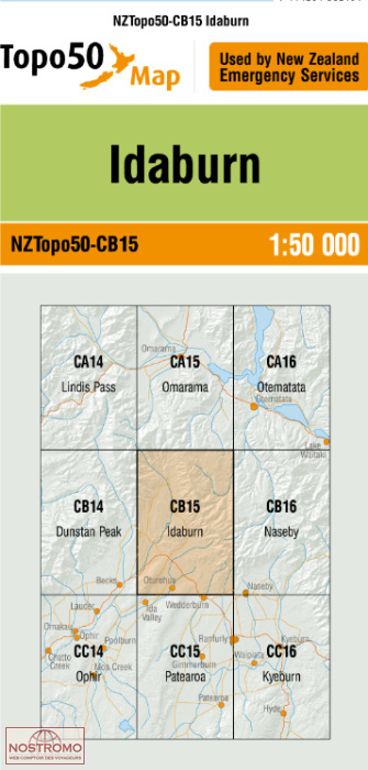 CB15 IDABURN | carte topographique LINZ