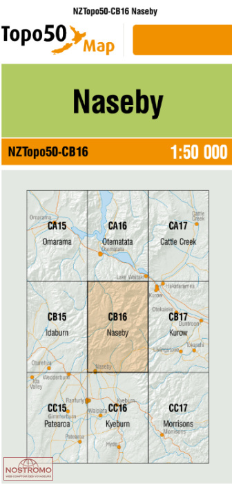 CB16 NASEBY | carte topographique LINZ