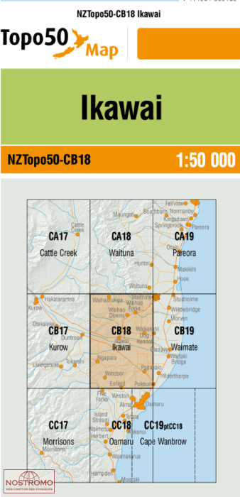 CB18 IKAWAI | carte topographique LINZ
