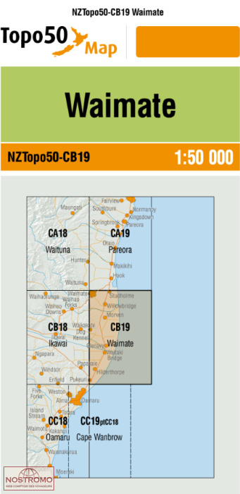 CB19 WAIMATE | carte topographique LINZ