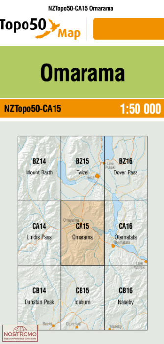 CA15 OMARAMA | carte topographique LINZ