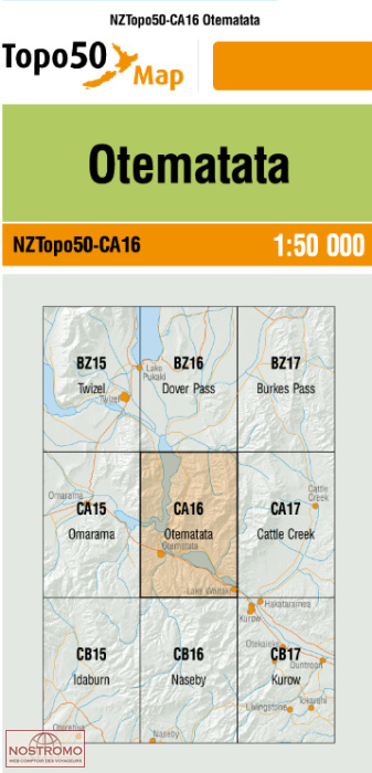 CA16 OTEMATATA | carte topographique LINZ