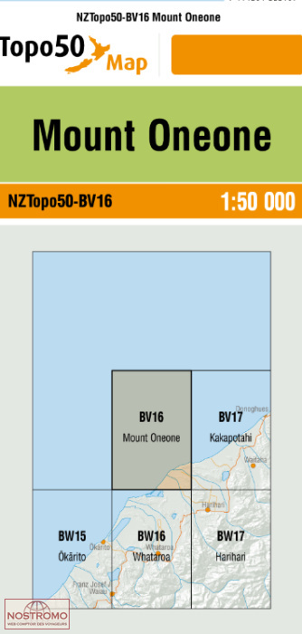 BV16 MOUNT ONEONE | carte topographique LINZ