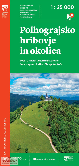 POLHOGRAJSKO HRIBOVJE IN OKOLICA | PZS hiking map