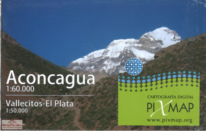 ACONCAGUA - VALLECITOS-EL PLATA | carte de trekking Pixmap