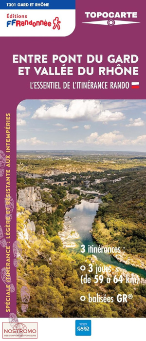 ENTRE PONT DU GARD ET VALLÉE DU RHÔNE | FFRP hiking map