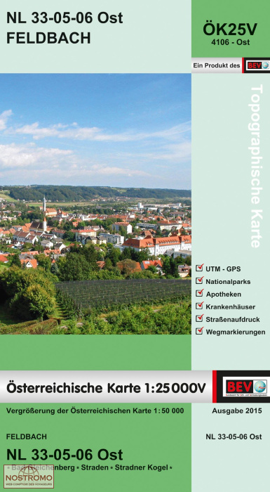 4106-OST FELDBACH | carte topographique BEV