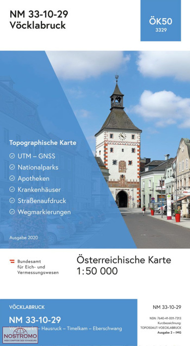 3329 VÖCKLABRUCK | carte topographique BEV