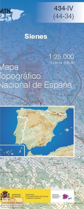 434-4 SIENES | carte topographique CNIG
