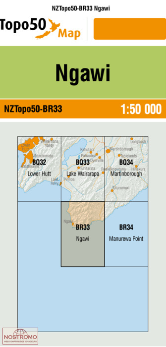 BR33 NGAWI | carte topographique LINZ