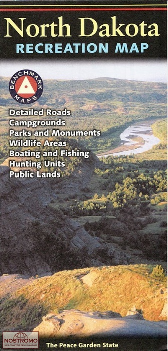 NORTH DAKOTA | carte touristique Benchmark