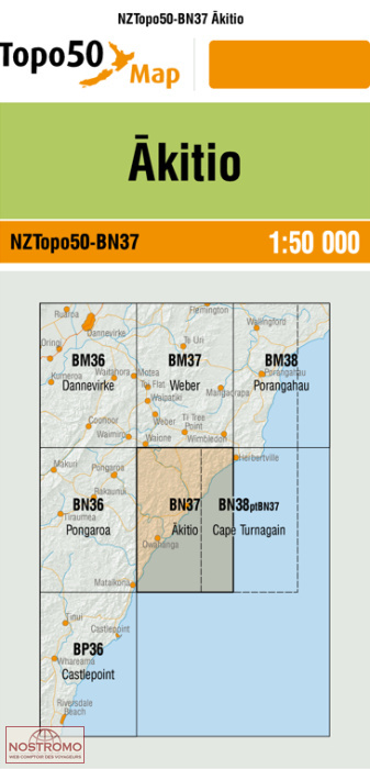 BN37 AKITIO | carte topographique LINZ