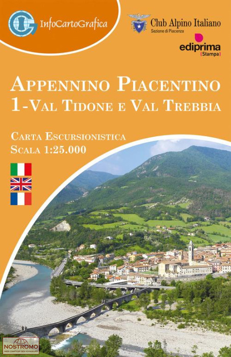 01 APPENNINO PIACENTINO - VAL TIDONE E VAL TREBBIA |  Infocartografica hiking map