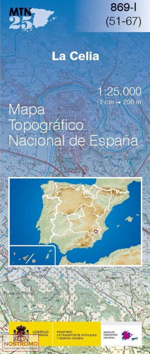 869-1 LA CELIA | CNIG topographical map