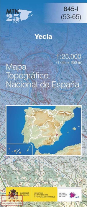 845-1 YECLA | CNIG topographical map