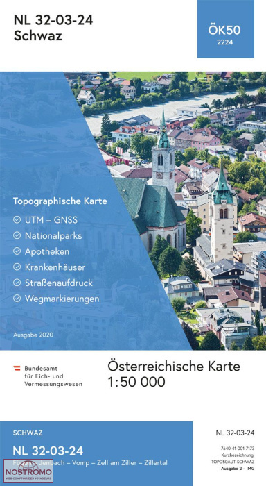 2224 SCHWAZ | carte topographique BEV
