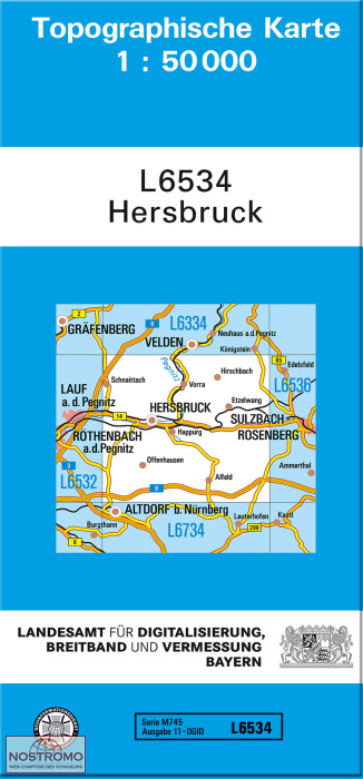 L6534 HERSBRUCK | carte topographique LDBV
