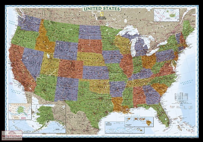 THE UNITED STATES DECORATOR | National Geographic wall map