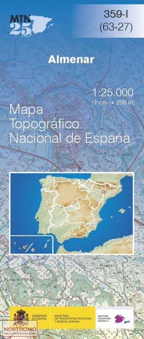 359-1 ALMENAR | carte topographique CNIG