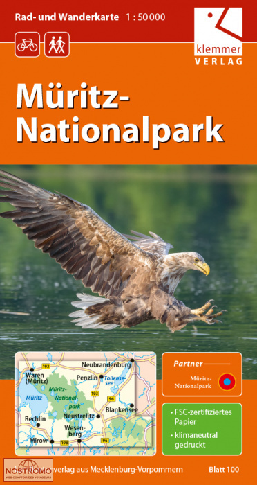 100 MÜRITZ NATIONALPARK | carte de randonnée Klemmer