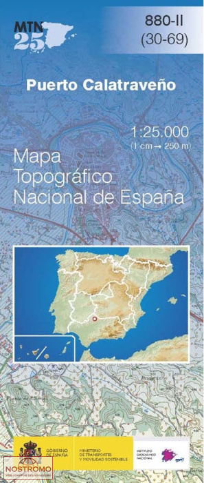 0880-2 PUERTO CALATRAVEÑO | carte topographique CNIG
