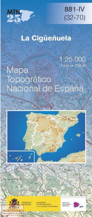 0881-4 LA CIGÜEÑUELA | carte topographique CNIG