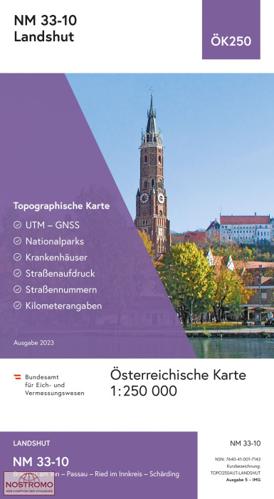 33-10 LANDSHUT | carte topographique BEV