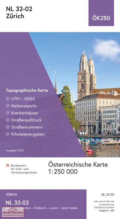 32-02 ZÜRICH | carte topographique BEV