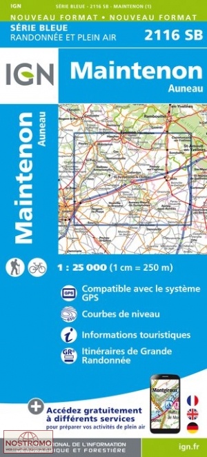 2116SB MAINTENON - AUNEAU | carte de randonnée IGN