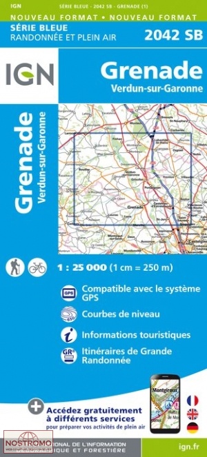 2042SB GRENADE | carte de randonnée IGN