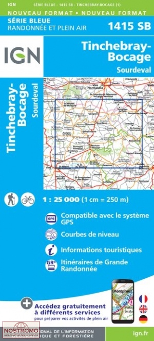 1415SB TINCHEBRAY-BOCAGE | carte de randonnée IGN