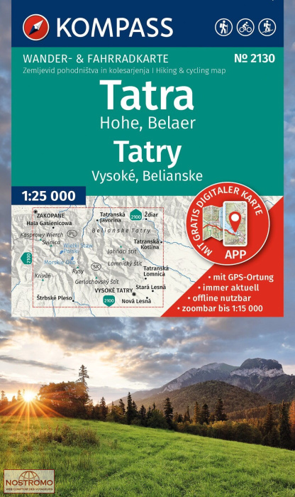 2130 TATRY VYSOKÉ, BELIANSKE | Kompass hiking map
